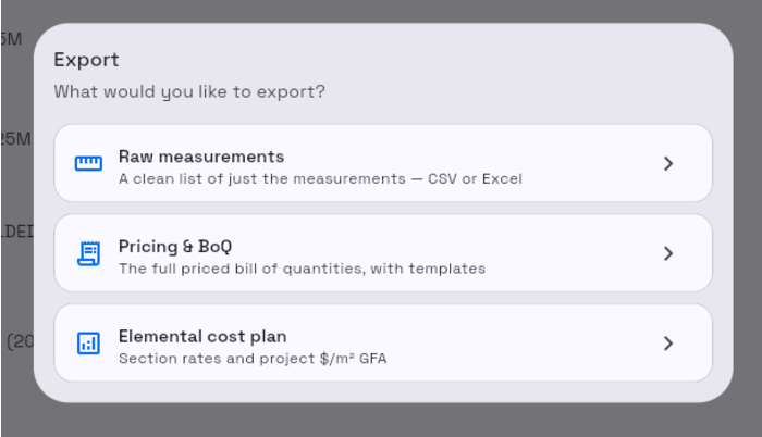 Choose an export kind